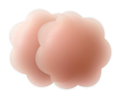 Silicone Nipple Cover Invisible Breast Pasties Adhesive Disposable Satin Fabric